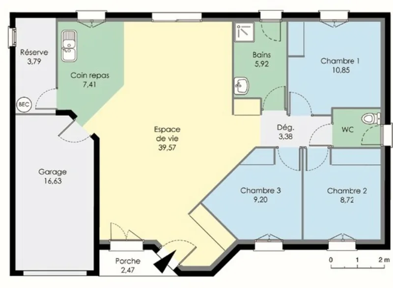 Maison plain-pied 92 m2 detalle 1