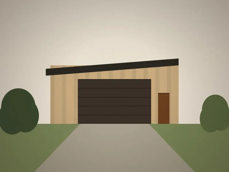 Garage bois 6 x 3 m detalle 1