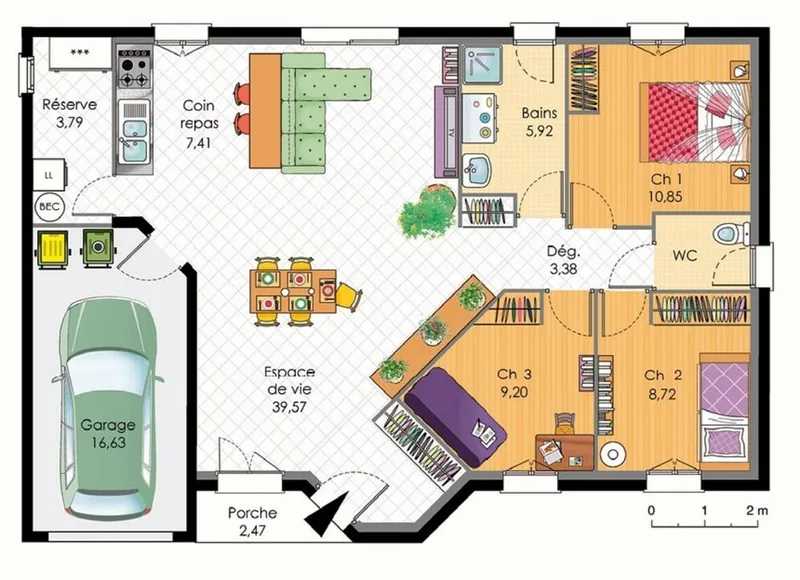 Maison plain-pied 92 m2 detalle 2