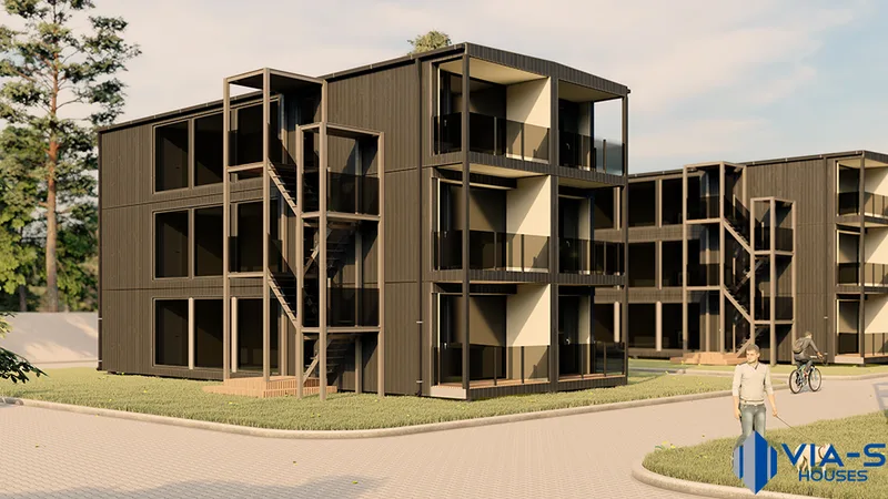 Apartment house project 370 m²