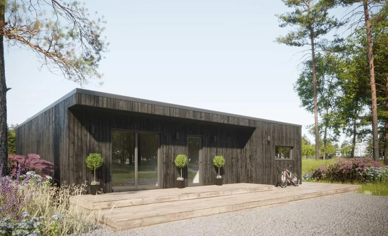120 m² timber-frame modular house