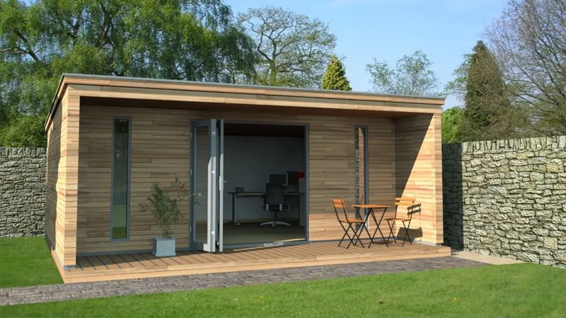 Garden Room 6 x 4 m with Canopy and Bi-Fold Doors
