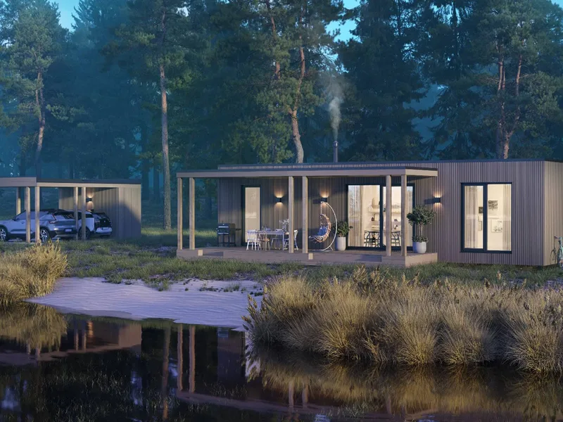 60 m² timber-frame modular house