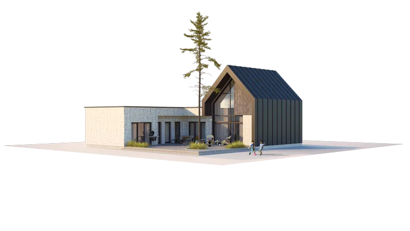 The Sweet Cupcake Loft L-Shape with Garage