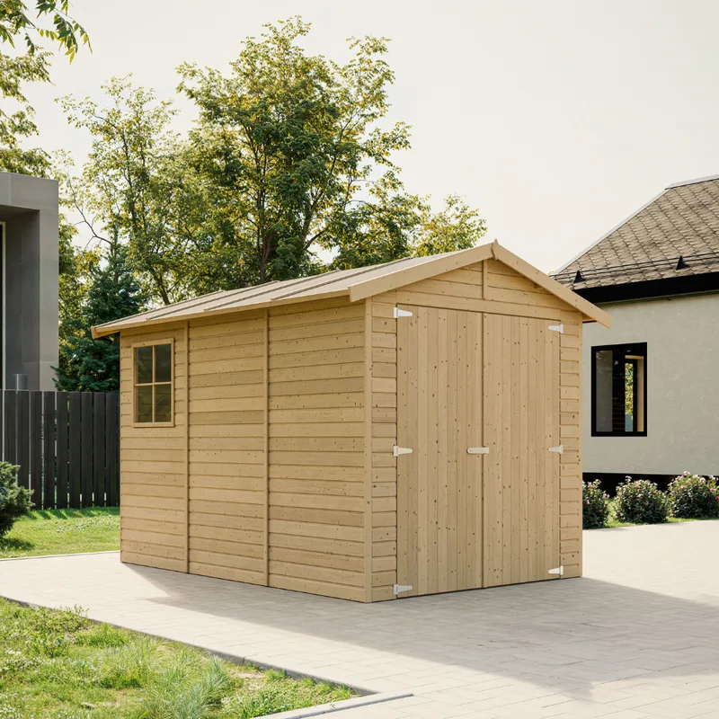 Wooden Garage and Storage Building M105