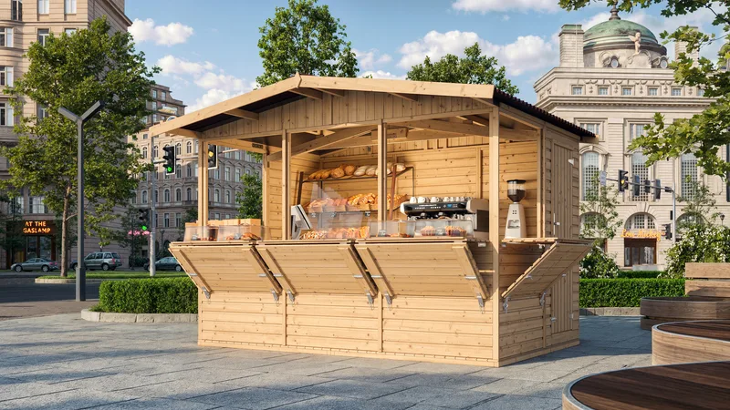 Wooden Sales Booth M150B