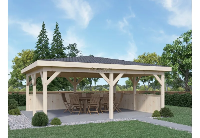 Wooden Carport 5 x 6 m (30 m2)
