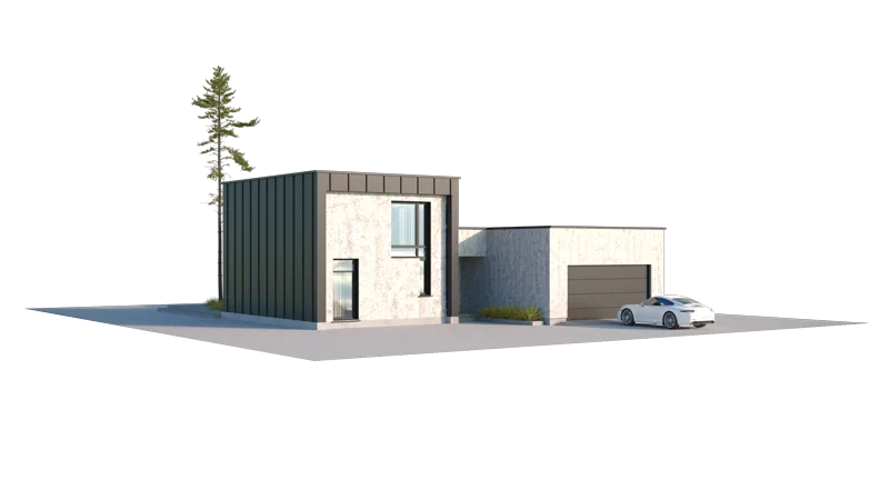 The Jewelry Box L-Shape with Garage