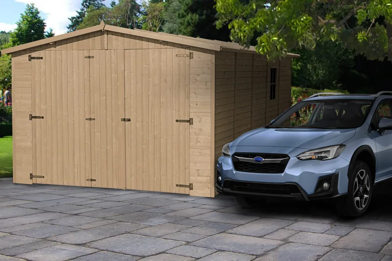 Wooden Garage and Storage Building M101
