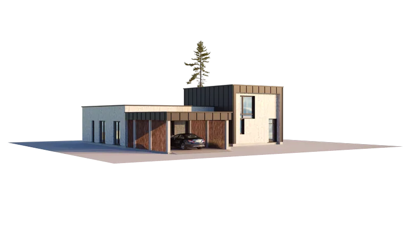 The Jewelry Box L-Shape with Carport